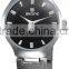 2015 new style model 7380 simple black face stainless steel sport watch
