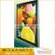 Magnetic front open light up picture frame for indoor advertising