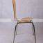 Mid Century Modern Style Bent Plywood Stainless Steel Legs Dining Side Chairs