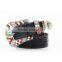 2015 Hot Sale Western rhinestone croc skined leather belt, western belt