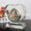 acrylic heart shaped crystal clock