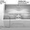 Modern kitchen ware Handmade stainless steel undermount kitchen sink with single bowl