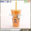 Custom plastic tumbler cups with lid and straw