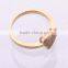 Hot Sale Mother's Day Gift Noble Jewelry Crytstal Rings Heart Shaped Gold Plateing Rings //