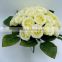 H 24cm Champagne Artificial Silk Flowers Rose Wedding Bridal Bouquet