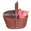 Natural Rattan Woven Fruits Picnic Basket With Cover