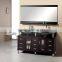 North Amercia Design Floor Mount Double Basin Wooden Bathroom Cabinet