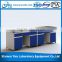 steel Island bench with PP sticks and sink and reagent shelf