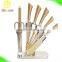 Red handle classic royal kitchen knife set with butterfly acrylic stand