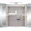 High quality aluminum cabinet with led mirror and shaver socket ,Led