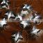 White Metal Star Battery Operate Christmas Night Decorative LED String Light