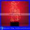 Creative Jedi 7 Colors Light Flashing LED Night Light Room Decoration Vision 3D Night Light