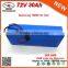 LI-Ion 72V Battery Pack 30Ah Deep Cycle Battery in Samsung Lithium Ion Battery Cell 18650