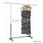 Black & Chrome Adjustable Clothes Rail - Max. H1600 x W1200 x D400 mm