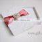 Luxury handmade Wedding Invitation Card box with Rhinestone