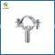 Double Screws Stainless Steel Rubber Lined Pipe Clamp Fast Connection
