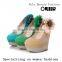 Wedge High Heel Shoes Colorful Faction in 2016 CP6082