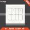 High quality frosted faceplate PC white two gang one way swtich two gang two way switch