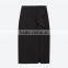 Guangzhou Supplier Famouse Brand Flouce Designer Black Straight Skirts 2015 Mature Women in Skirts