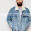 high quality man denim jeans jacket winter jacket with Fur collar lining (LOTJ185)