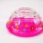 flower Decal printing set of 5 pcs glass salad bowl with pink plastic lids
