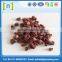 Red and black natural basaltic lava stone