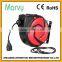 14m H05VV-F extension PVC auto retractable power cable reel