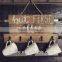 Wooden Coffee sign twine and hooks, Personalized Coffee Gift