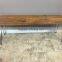 Black powder coated 28 inch 2 rod iron metal hairpin wood table leg