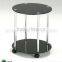 Hot selling round living room furniture glass tea table, modern coffee table