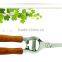 High Quality Polished Stainless Steel Garden Pruning Scissors With wood Grip Handle