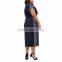 LANDO 6Xl plus size office chiffon dress short sleeves with sequin prom dress for fat women