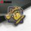 Customized decorative embossed raised rubber logo patch