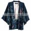 New fashion polyester crepe print elastane at waist kimono with strings ladies' bolero jacket