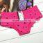 Fancy heart printing sexy lingerie soft cotton ladies brief mature women panty