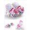2017 Koera style dot flowers shoe lasts baby shoes stripe lace dress shoe