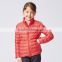 Girls Light Warm Padded Jacket in Red Printed Colour