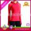 Blank raglan long sleeve red colour cotton spandex dry fit sport t-shirt