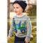 S32287W Children Cotton Long Sleeve Hoody Kids Casual Lovely Cars Printed Hoodies