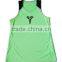 China manufactory high quality light green slim plain gym vests