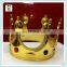 Cheap Plastic Party Fancy Dress Golden King and Queen Crowns HPC-0799
