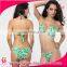 woman sexy Brazilian bikini,hot flower printed harness beachwear bikini