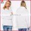 New arrival long sleeve loose high necklin white wholesale jumper