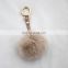 Rabbit Fur Keychain Fur Pom Pom Key Chain for Handbag Real Fur Ball