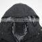 lastest fashion mens hooded woven wool fabric for winter overcoat long