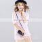 2017 Sweetly Fashion Boyfriend Style Girls Long Sleeve Striped Custom Casual Dress Shirt