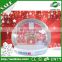 HI new design Christmas inflatable human size snow globe,Transparent inflatable decoration snow globe