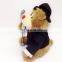 Taking the Microphone Wearing Suit Electric Plush Bear Toys Singing Bear