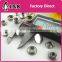 15mm iron / brass / stainless classic metal snap button clothes snap buttons