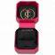 Octagonal cardboard ring jewelry box red texture paper gift box with custom gold foil logo